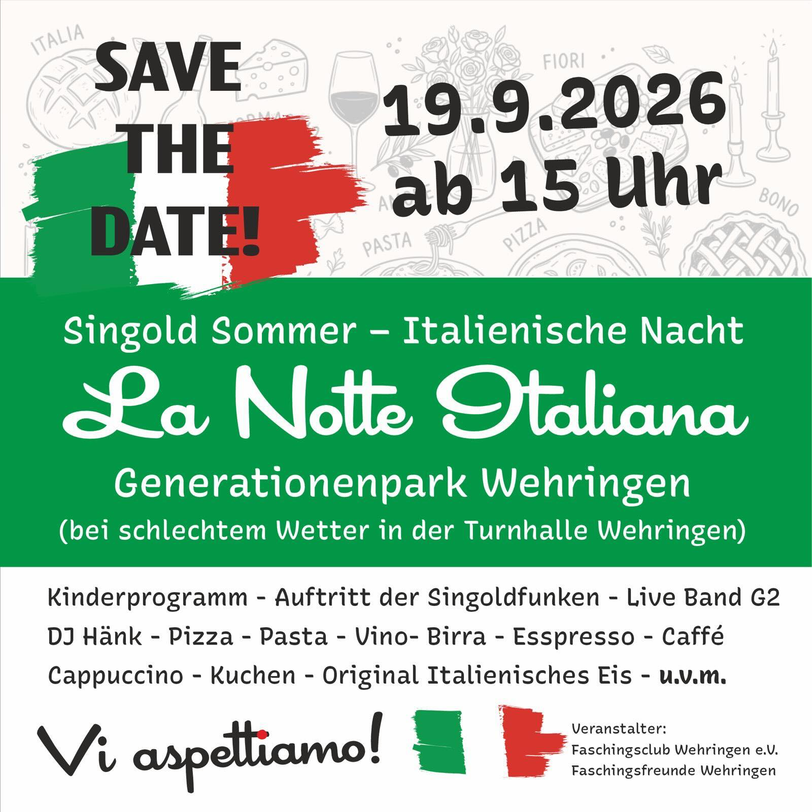 Singold Sommer - Italienische Nacht @ Generationenpark Pfarrgarten